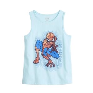 🌻 NWT Marvel Spider-Man summer vibes baby blue Tank Top - 12M